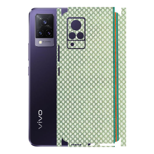 VIVO Z/V/X/T/U/S Series Phone Skins (All Models) - Gucci Fabric Pattern - 3D Embossed Finish (L-73) Vivo V21 5G