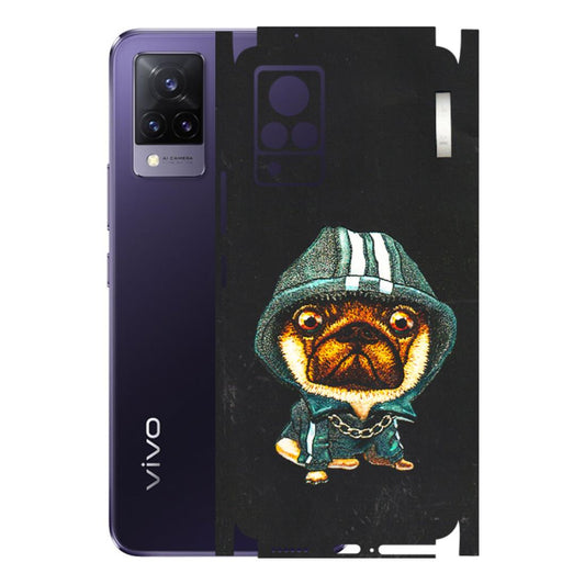 VIVO Z/V/X/T/U/S Series Phone Skins (All Models) - Puppy N Hoodie - 3D Embossed Finish (L-90) Vivo V21 5G