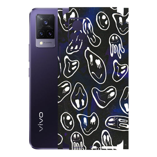 VIVO Z/V/X/T/U/S Series Phone Skins (All Models) - Distorted Smileys - 3D Embossed Finish (L-92) Vivo V21 5G