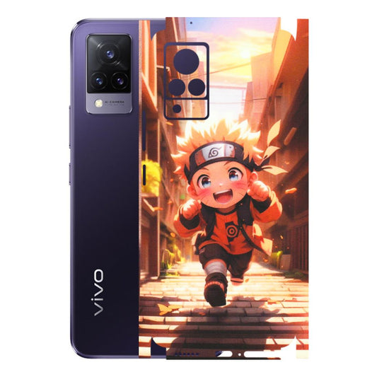 VIVO Z/V/X/T/U/S Series Phone Skins (All Models) - Naruto Cute Toon Running - Matte Finish (M-04) Vivo V21 5G