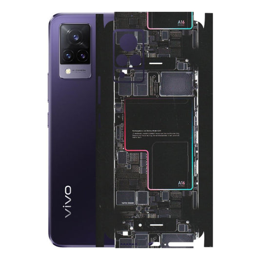 VIVO Z/V/X/T/U/S Series Phone Skins (All Models) - Motherboard Circuit Layout - Matte Finish (M-117) Vivo V21 5G