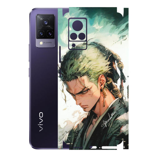VIVO Z/V/X/T/U/S Series Phone Skins (All Models) - New Roronoa Zoro One Picece Anime - Matte Finish (M-140) Vivo V21 5G
