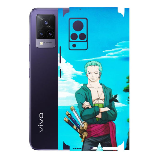 VIVO Z/V/X/T/U/S Series Phone Skins (All Models) - Cool Swordman Zoro Anime - Matte Finish (M-143) Vivo V21 5G