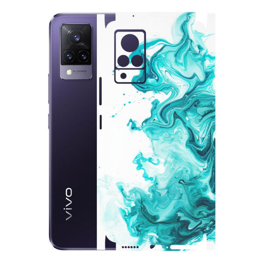 VIVO Z/V/X/T/U/S Series Phone Skins (All Models) - Sky Blue Abstract Colour - Matte Finish (M-146) Vivo V21 5G