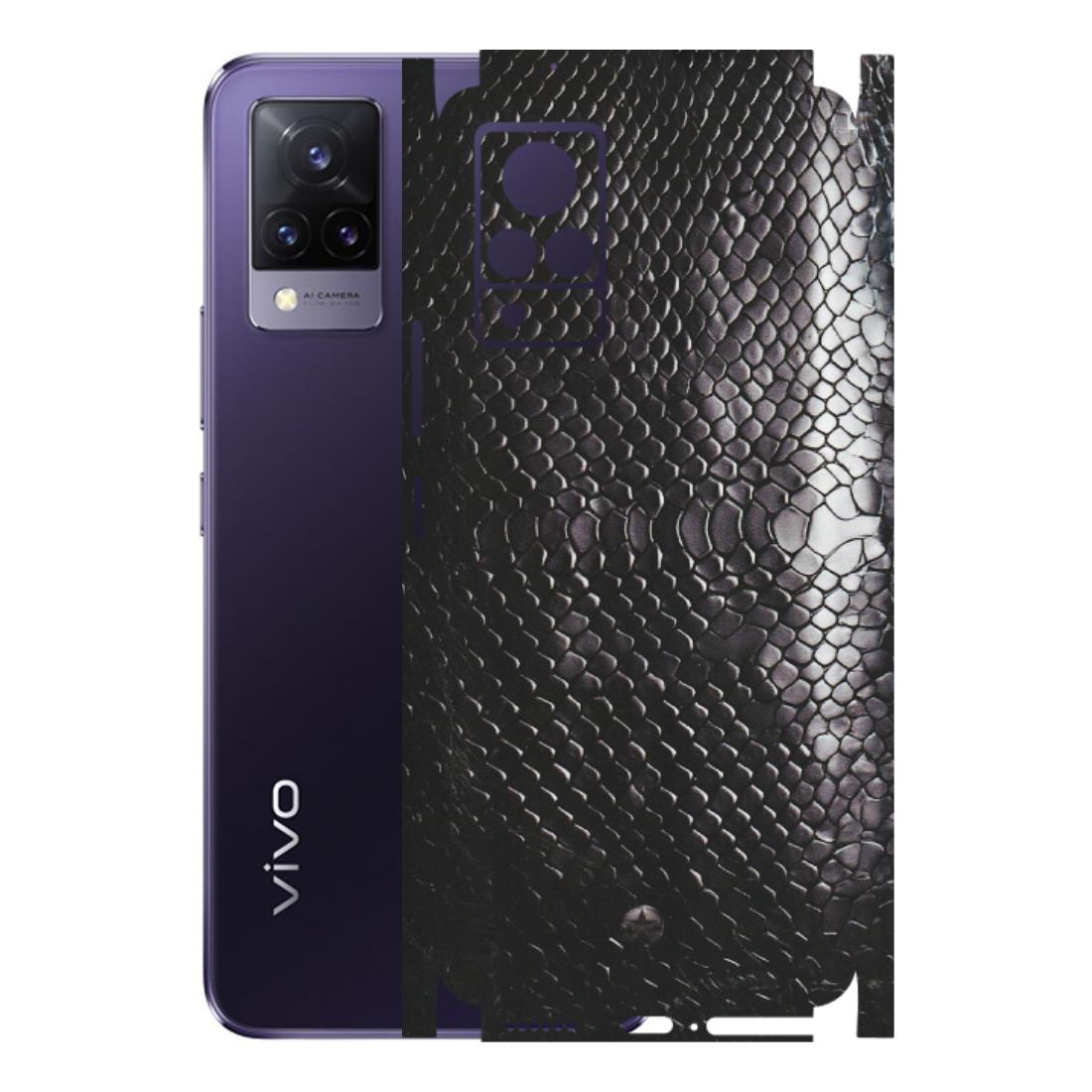 VIVO Z/V/X/T/U/S Series Phone Skins (All Models) - Black Snack Leather - Matte Finish (M-147) Vivo V21 5G