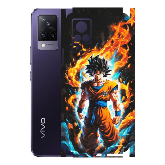 VIVO Z/V/X/T/U/S Series Phone Skins (All Models) - Goku Transformation Anime - Matte Finish (M-159) Vivo V21 5G