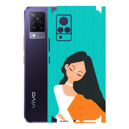 VIVO Z/V/X/T/U/S Series Phone Skins (All Models) - Radhe Radhe With Hindu Symbol - Matte Finish (M-164) Vivo V21 5G