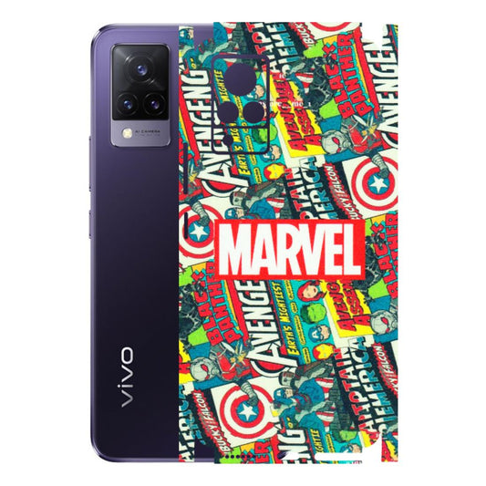 VIVO Z/V/X/T/U/S Series Phone Skins (All Models) - Marvel Comic Lover - Matte Finish (M-30) Vivo V21 5G