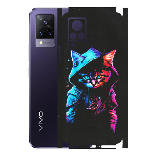 VIVO Z/V/X/T/U/S Series Phone Skins (All Models) - Cyberpunk Cat - Matte Finish (M-45) Vivo V21 5G
