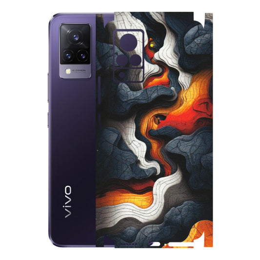 VIVO Z/V/X/T/U/S Series Phone Skins (All Models) - Abstract Volcanic Layers - Matte Finish (M-52) Vivo V21 5G