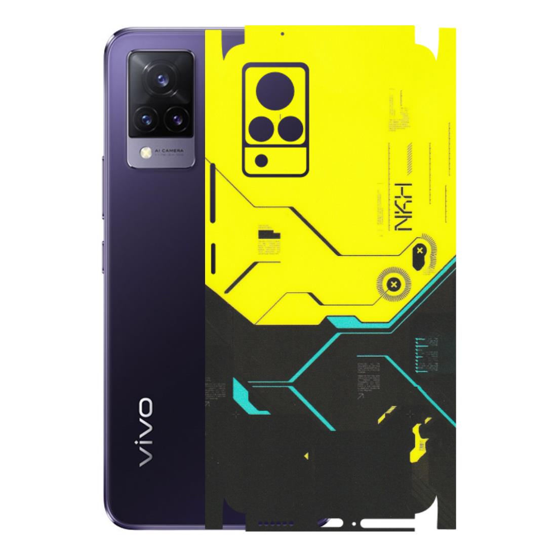 VIVO Z/V/X/T/U/S Series Phone Skins (All Models) - Black Yellow Technica - Matte Finish (M-53) Vivo V21 5G