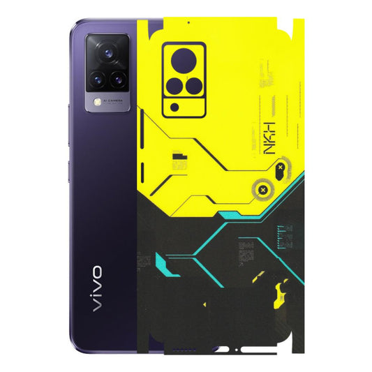 VIVO Z/V/X/T/U/S Series Phone Skins (All Models) - Black Yellow Technica - Matte Finish (M-53) Vivo V21 5G