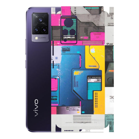 VIVO Z/V/X/T/U/S Series Phone Skins (All Models) - Colourfull Motherboard Internals - Matte Finish (M-55) Vivo V21 5G