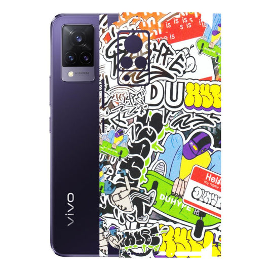VIVO Z/V/X/T/U/S Series Phone Skins (All Models) - Dope Graffiti - Matte Finish (M-61) Vivo V21 5G
