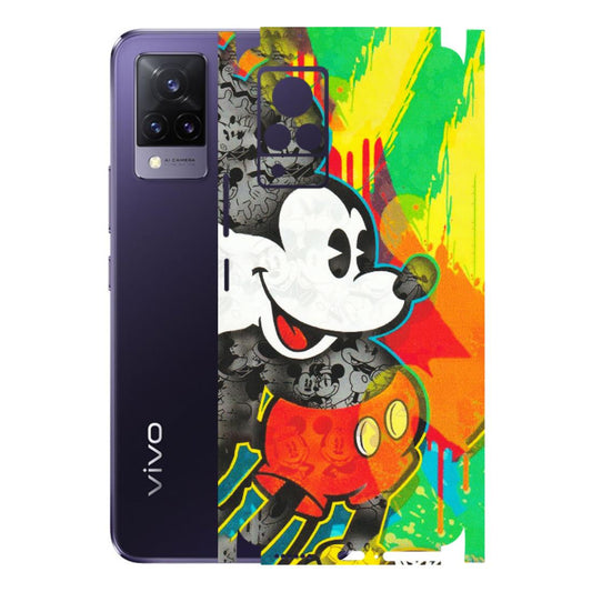 VIVO Z/V/X/T/U/S Series Phone Skins (All Models) - Multiple Mickey With Colourful Texture - Matte Finish (M-84) Vivo V21 5G