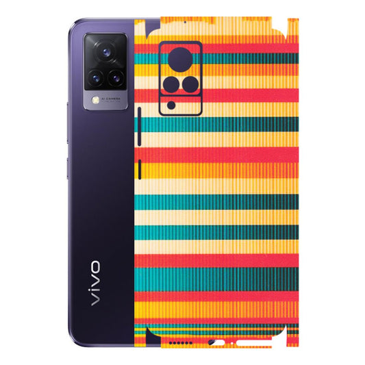 VIVO Z/V/X/T/U/S Series Phone Skins (All Models) - Colourful Stripes Soothing Effect - Matte Finish (M-86) Vivo V21 5G