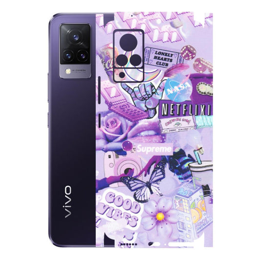 VIVO Z/V/X/T/U/S Series Phone Skins (All Models) - Supreme Purple Magic - Matte Finish (M-88) Vivo V21 5G