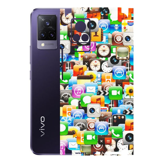 VIVO Z/V/X/T/U/S Series Phone Skins (All Models) - All Apple Icons - Matte Finish (M-93) Vivo V21 5G