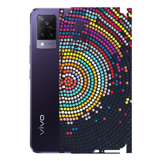 VIVO Z/V/X/T/U/S Series Phone Skins (All Models) - Rainbow Dot Mandala - Matte Finish (M-97) Vivo V21 5G