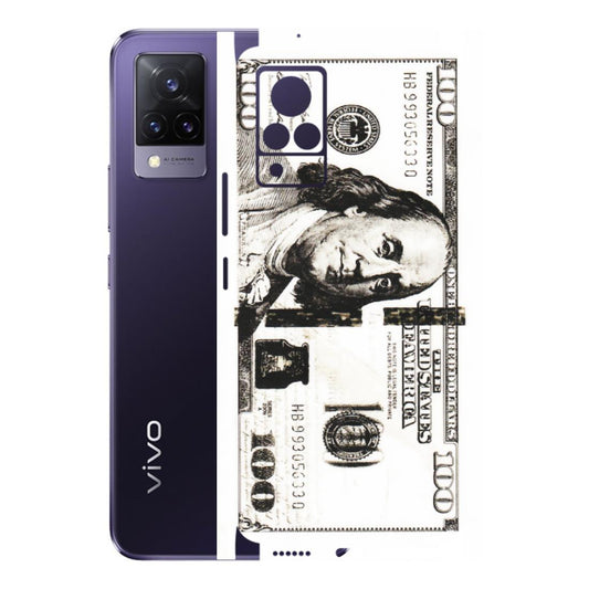 VIVO Z/V/X/T/U/S Series Phone Skins (All Models) - 100 Dollar Currency - Transparent Finish (T-01) Vivo V21 5G