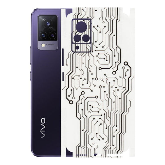 VIVO Z/V/X/T/U/S Series Phone Skins (All Models) - Tech Circuits - Transparent Finish (T-03) Vivo V21 5G