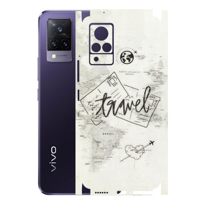 VIVO Z/V/X/T/U/S Series Phone Skins (All Models) - Travel Ticket - Transparent Finish (T-06) Vivo V21 5G
