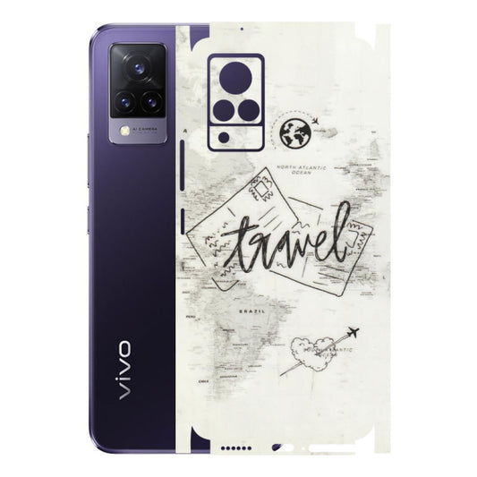 VIVO Z/V/X/T/U/S Series Phone Skins (All Models) - Travel Ticket - Transparent Finish (T-06) Vivo V21 5G