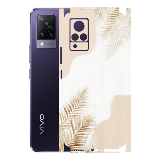 VIVO Z/V/X/T/U/S Series Phone Skins (All Models) - Gold Petals Abstract - Transparent Finish (T-08) Vivo V21 5G