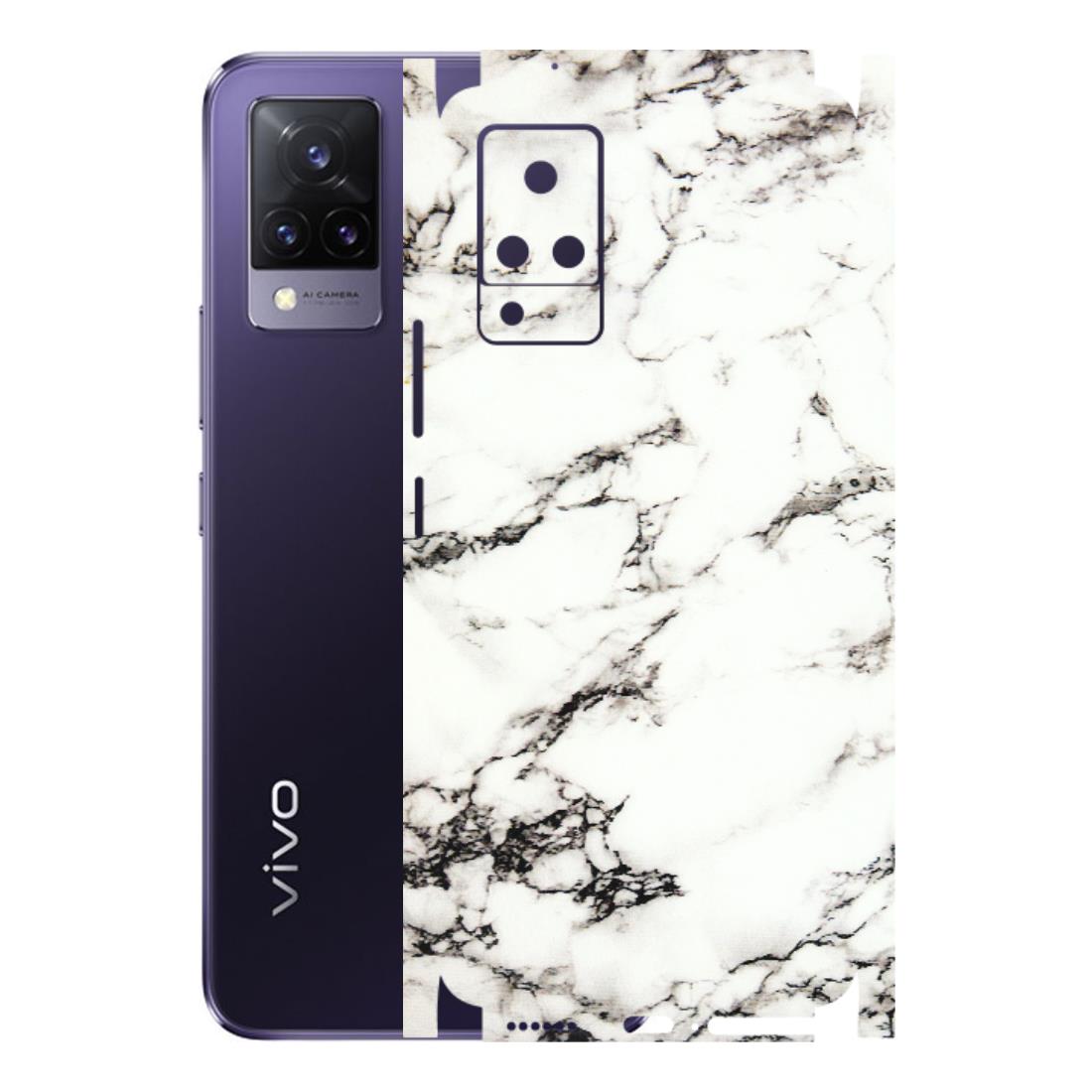 VIVO Z/V/X/T/U/S Series Phone Skins (All Models) - Black and White Marble Texture - 3D Embossed Finish (L-124) Vivo V21