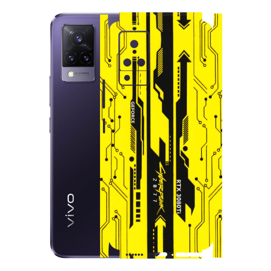 VIVO Z/V/X/T/U/S Series Phone Skins (All Models) - Yellow Cyberpunk - 3D Embossed Finish (L-93) Vivo V21