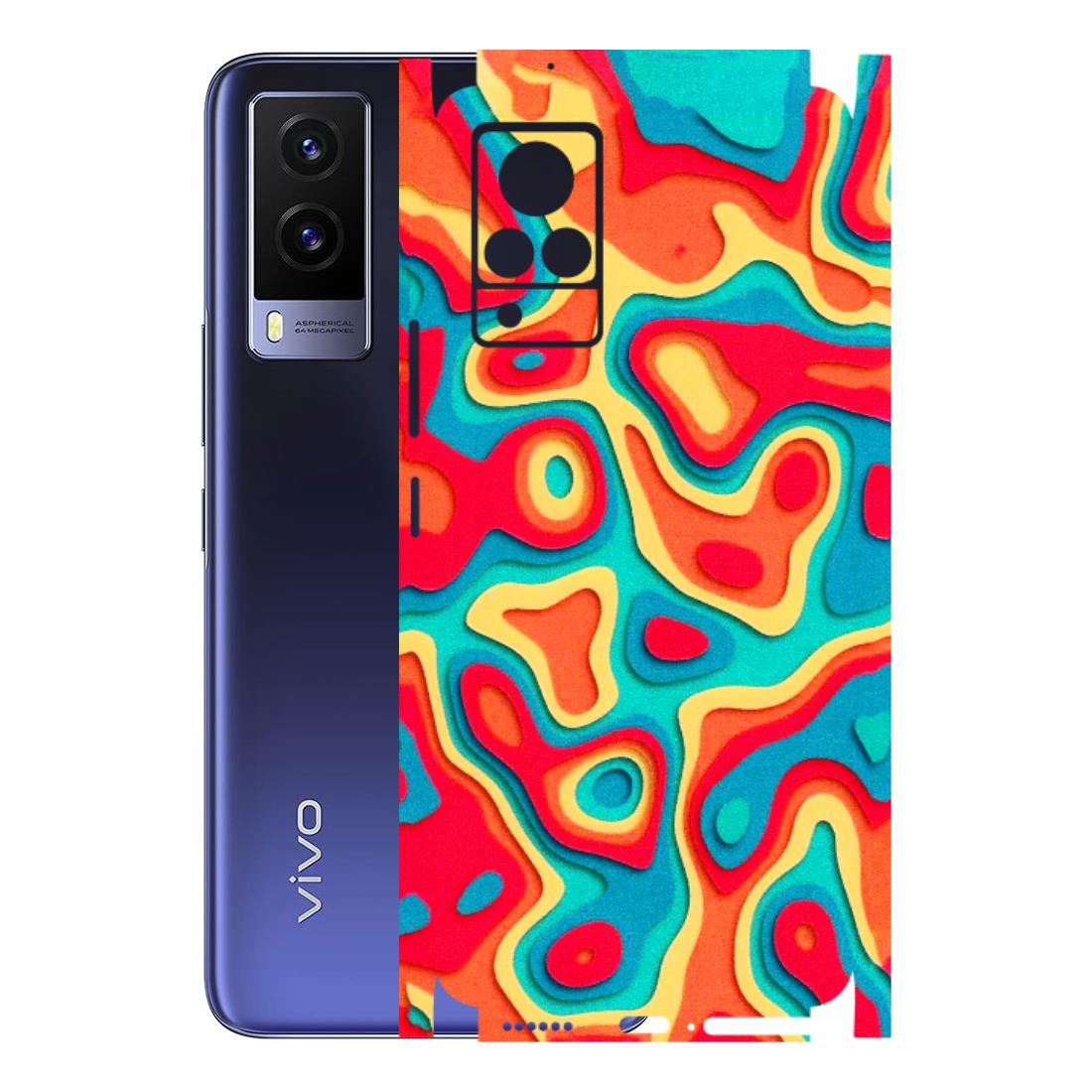 VIVO Z/V/X/T/U/S Series Phone Skins (All Models) - Abstract Swirl - 3D Embossed Finish (L-150) Vivo V21e (4G)