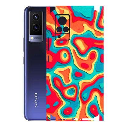 VIVO Z/V/X/T/U/S Series Phone Skins (All Models) - Abstract Swirl - 3D Embossed Finish (L-150) Vivo V21e (4G)