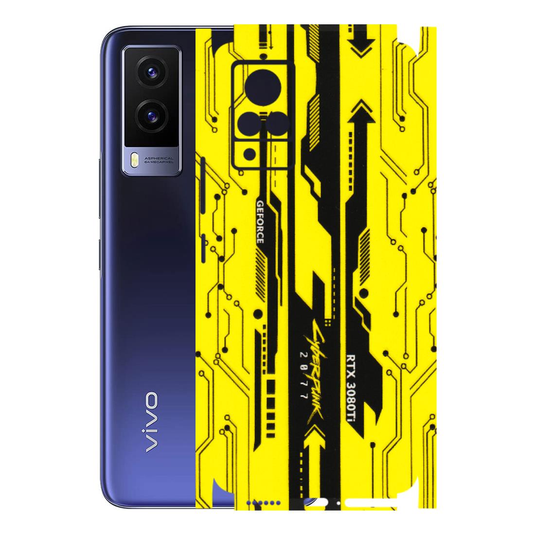 VIVO Z/V/X/T/U/S Series Phone Skins (All Models) - Yellow Cyberpunk - 3D Embossed Finish (L-93) Vivo V21e (4G)