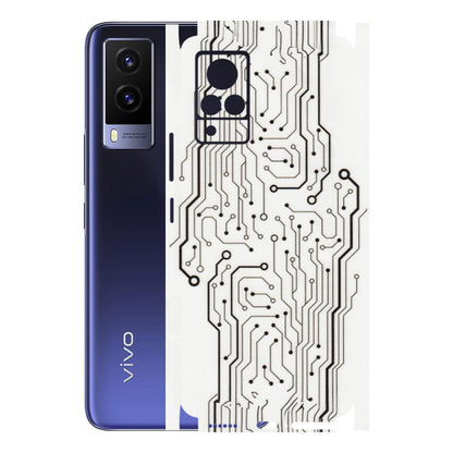 VIVO Z/V/X/T/U/S Series Phone Skins (All Models) - Tech Circuits - Transparent Finish (T-03) Vivo V21e (4G)