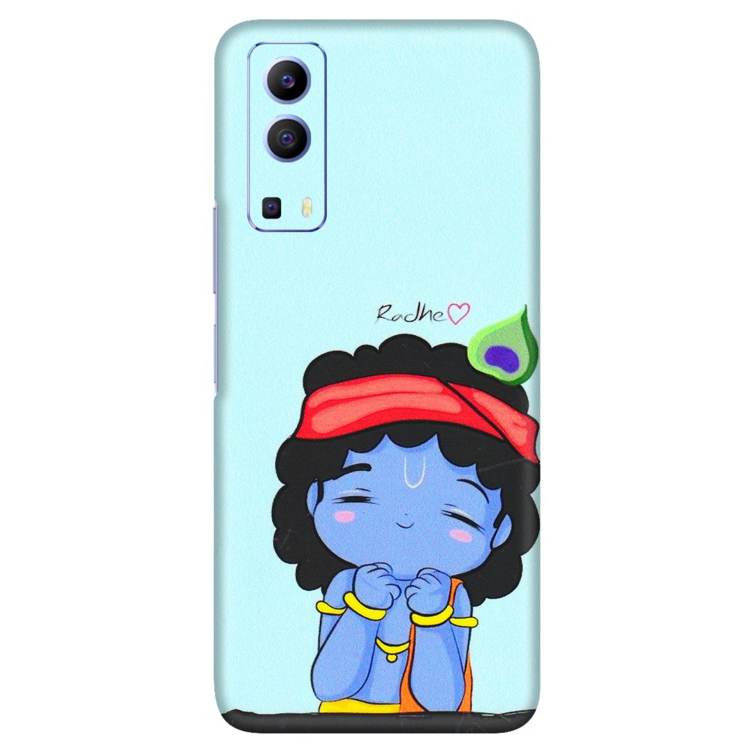 VIVO Z/V/X/T/U/S Series Phone Skins (All Models) - Radhe Radhe Cute Toon - 3D Embossed Finish (L-05) Vivo V21e (5G)