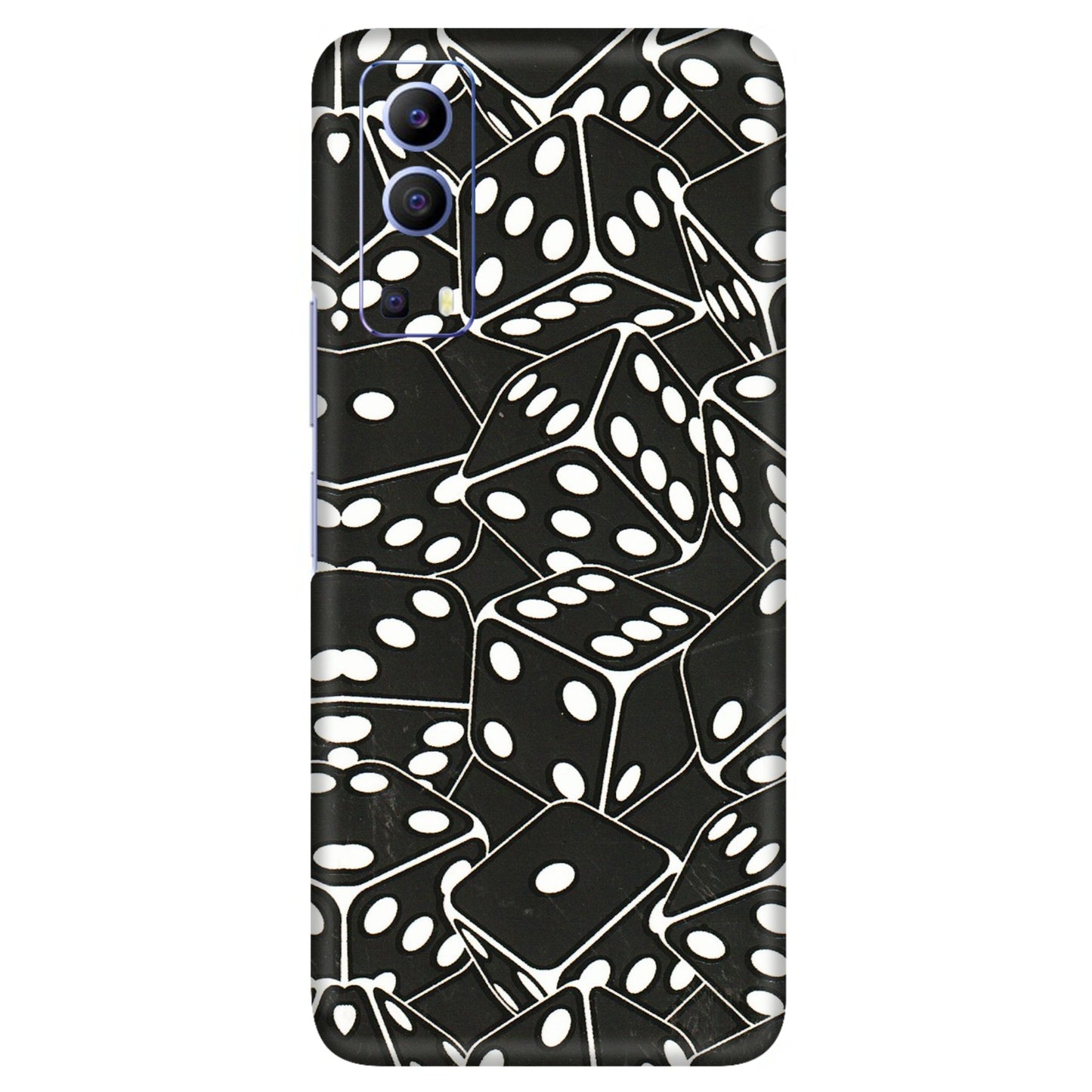 VIVO Z/V/X/T/U/S Series Phone Skins (All Models) - Big Black Dices - 3D Embossed Finish (L-106) Vivo V21e (5G)
