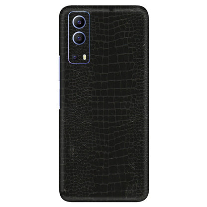 VIVO Z/V/X/T/U/S Series Phone Skins (All Models) - Snake Leather Black - 3D Embossed Finish (L-107) Vivo V21e (5G)