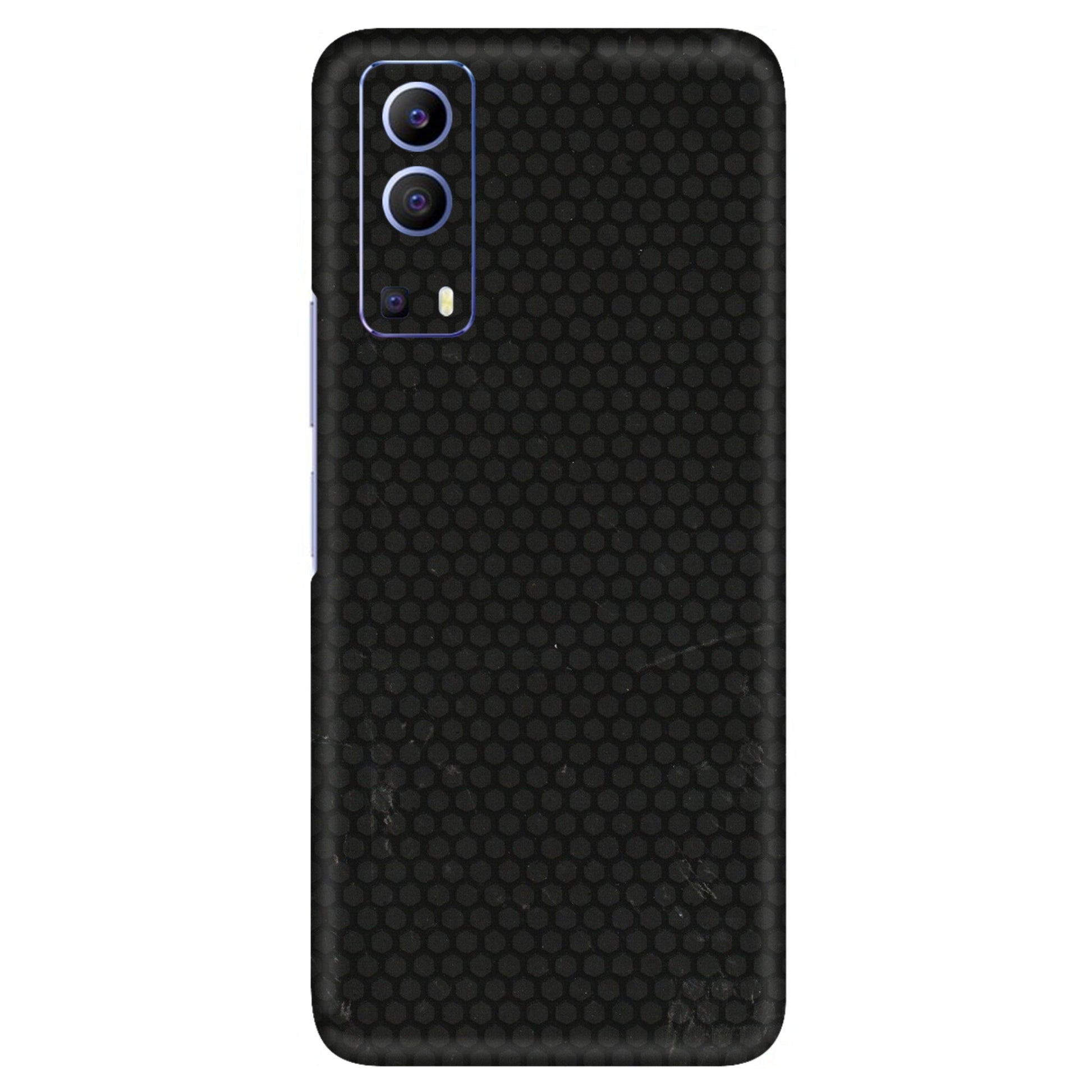 VIVO Z/V/X/T/U/S Series Phone Skins (All Models) - Black honeycomb - 3D Embossed Finish (L-114) Vivo V21e (5G)