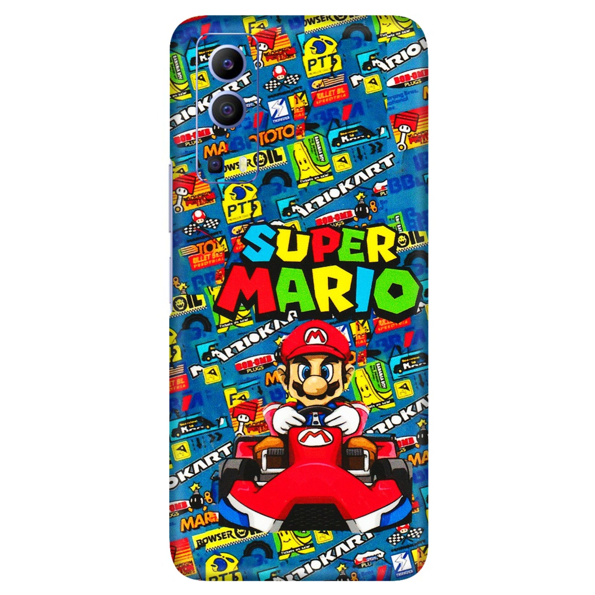 VIVO Z/V/X/T/U/S Series Phone Skins (All Models) - Super Mario Kart - 3D Embossed Finish (L-140) Vivo V21e (5G)