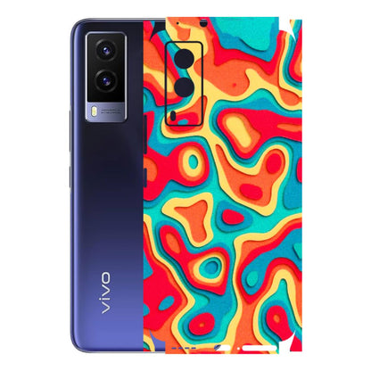 VIVO Z/V/X/T/U/S Series Phone Skins (All Models) - Abstract Swirl - 3D Embossed Finish (L-150) Vivo V21e (5G)