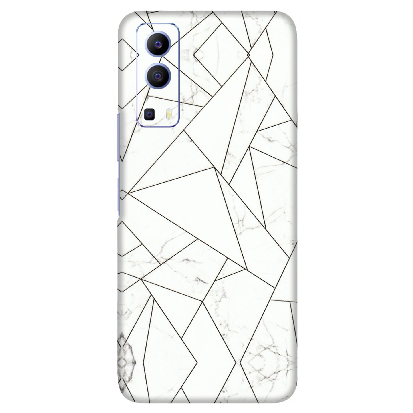 VIVO Z/V/X/T/U/S Series Phone Skins (All Models) - Luxury White Marble Effect - 3D Embossed Finish (L-168) Vivo V21e (5G)