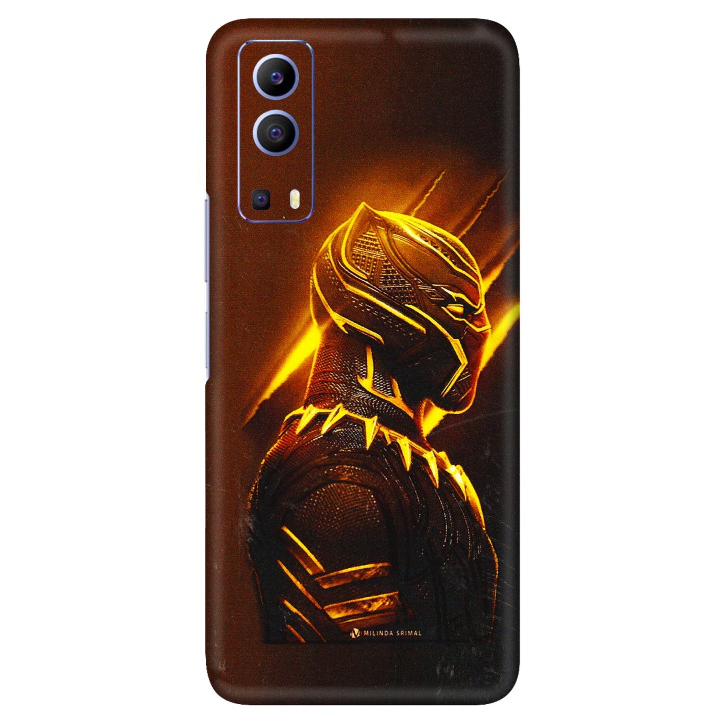 VIVO Z/V/X/T/U/S Series Phone Skins (All Models) - Gold Black Panther - 3D Embossed Finish (L-181) Vivo V21e (5G)