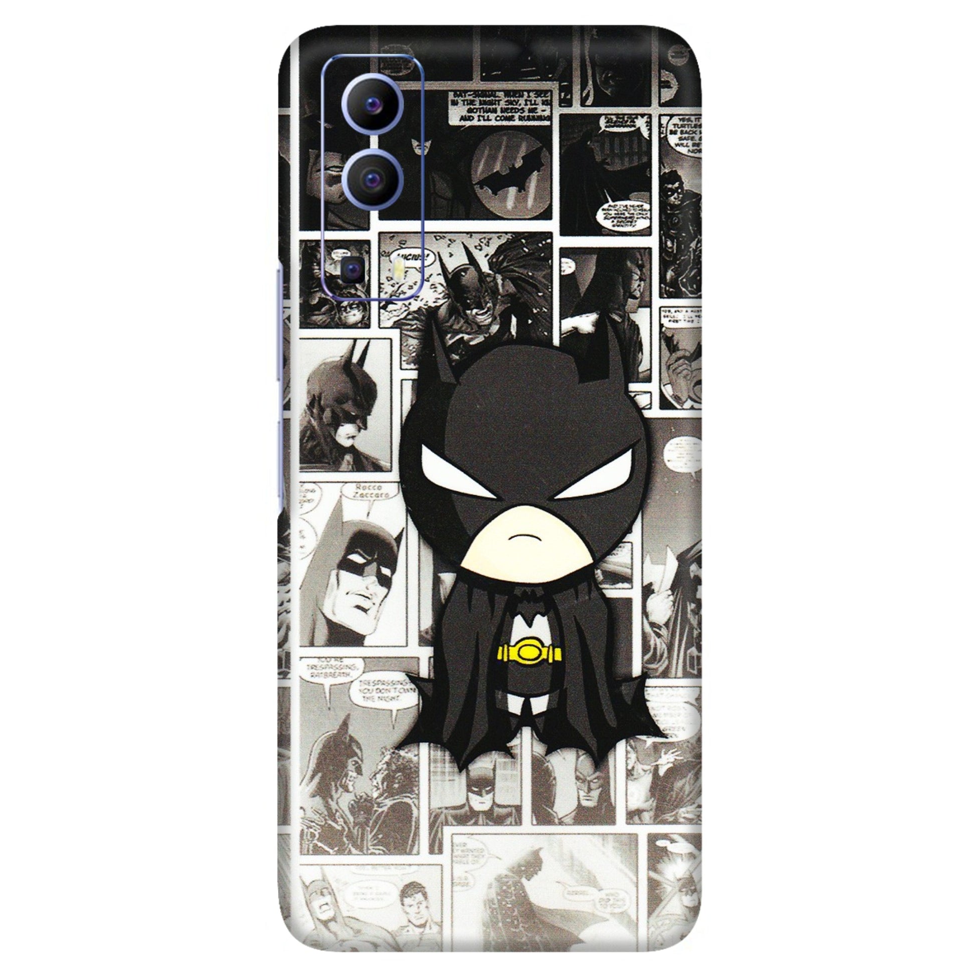 VIVO Z/V/X/T/U/S Series Phone Skins (All Models) - Toon Batman - 3D Embossed Finish (L-182) Vivo V21e (5G)