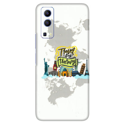 VIVO Z/V/X/T/U/S Series Phone Skins (All Models) - Travel Therapy - 3D Embossed Finish (L-199) Vivo V21e (5G)