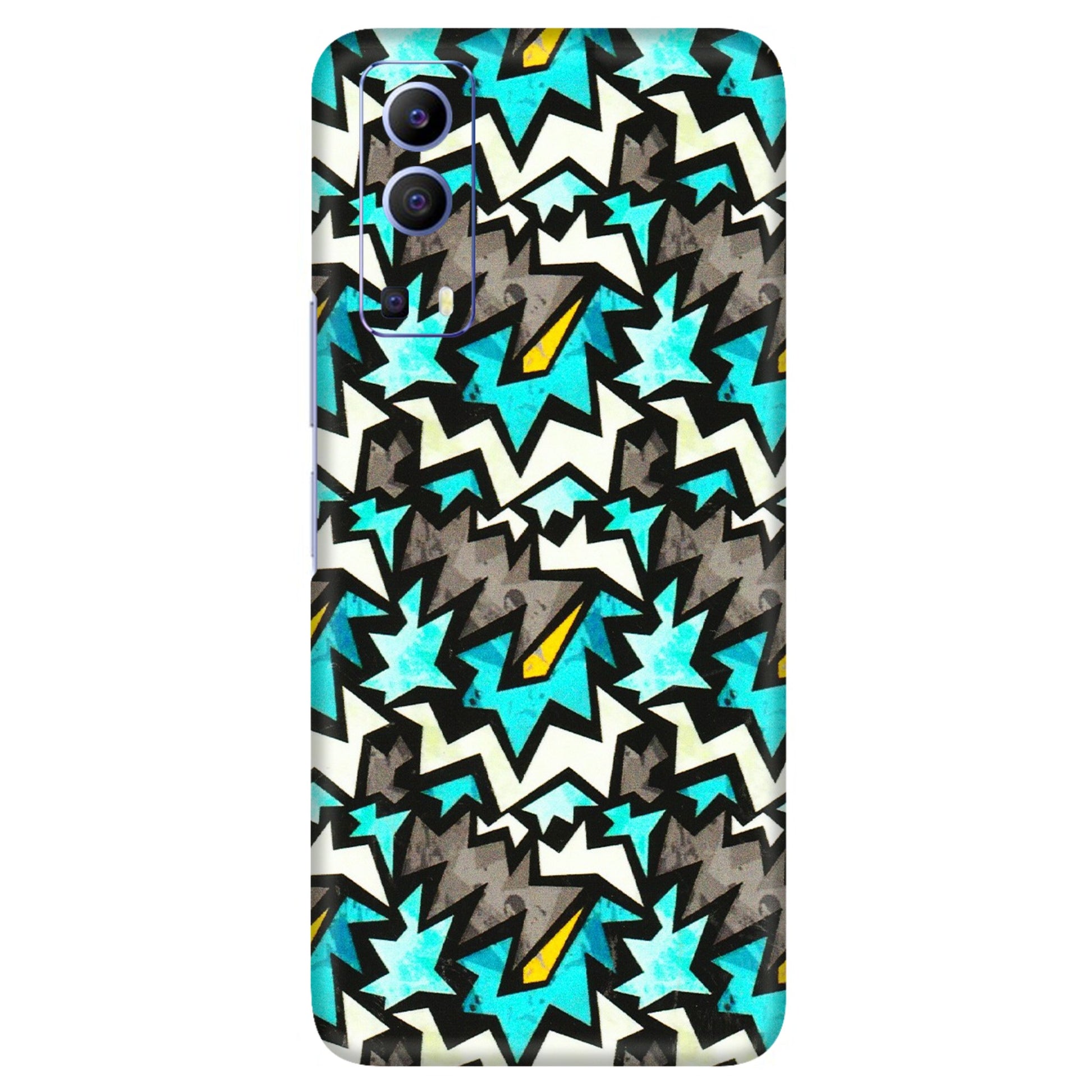 VIVO Z/V/X/T/U/S Series Phone Skins (All Models) - Funky Zig Zag - 3D Embossed Finish (L-223) Vivo V21e (5G)