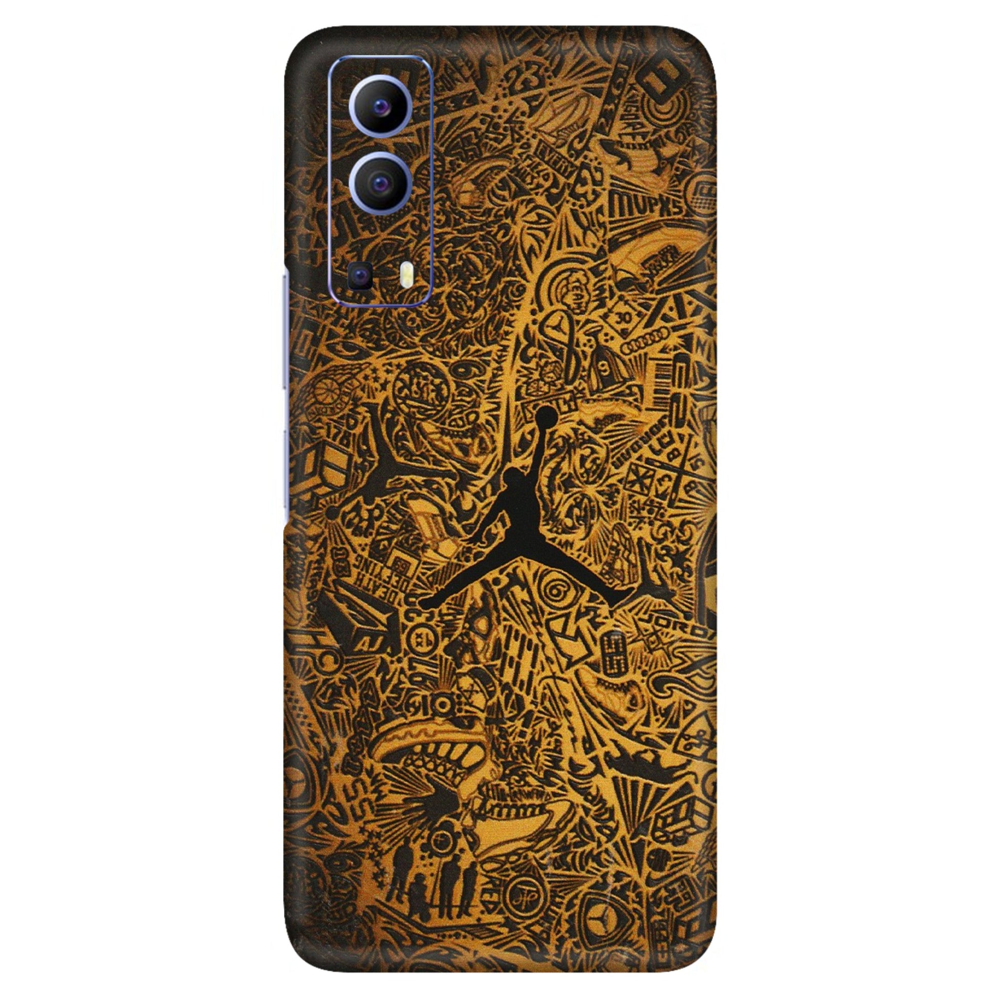 VIVO Z/V/X/T/U/S Series Phone Skins (All Models) - Premium Gold Basketball Player - 3D Embossed Finish (L-236) Vivo V21e (5G)