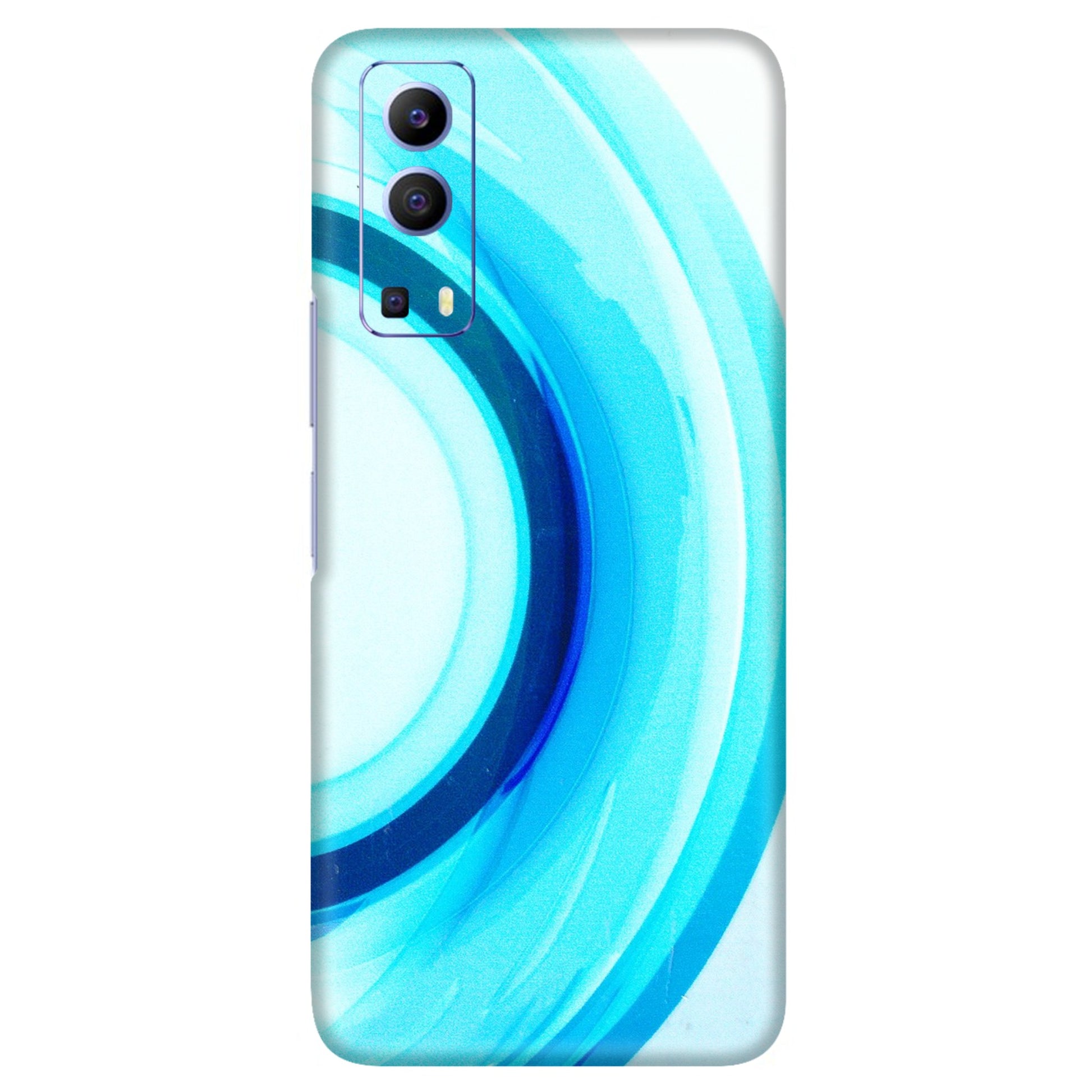 VIVO Z/V/X/T/U/S Series Phone Skins (All Models) - The Blue Curve - 3D Embossed Finish (L-244) Vivo V21e (5G)