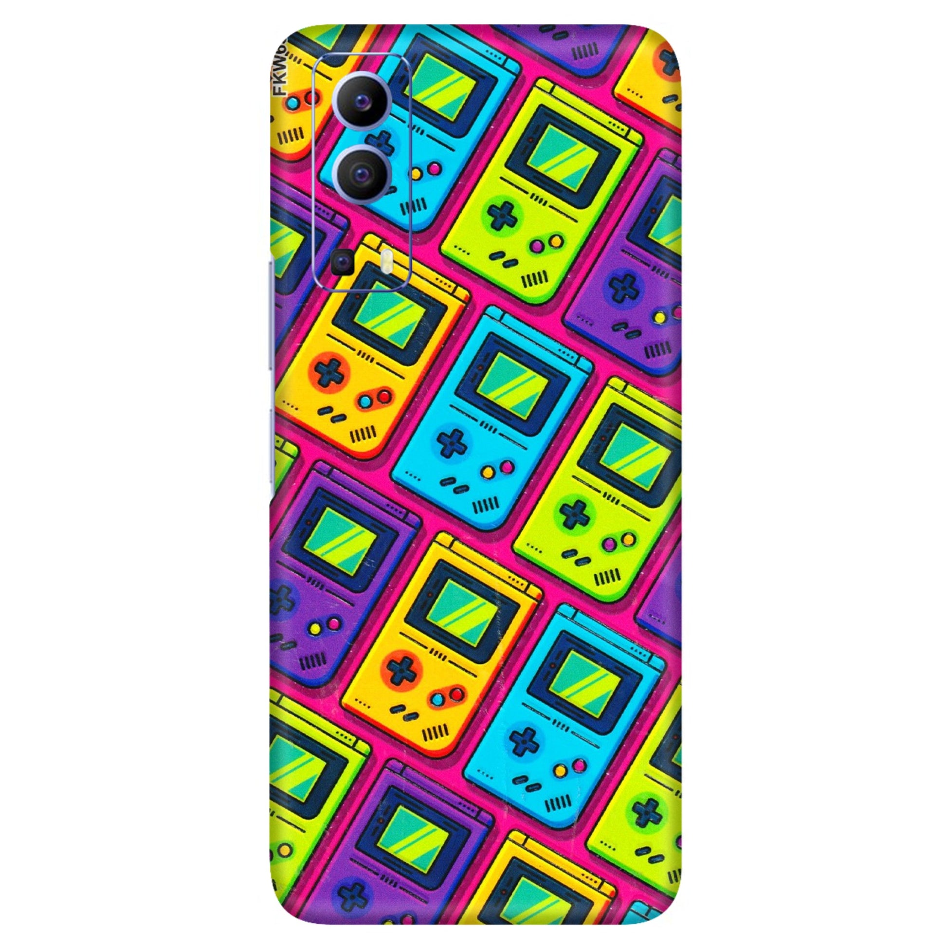 VIVO Z/V/X/T/U/S Series Phone Skins (All Models) - Gameboy Colourful - 3D Embossed Finish (L-266) Vivo V21e (5G)