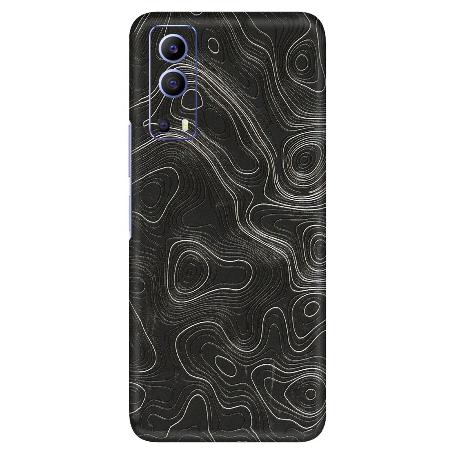 VIVO Z/V/X/T/U/S Series Phone Skins (All Models) - Abstract White Line Map - 3D Embossed Finish (L-269) Vivo V21e (5G)