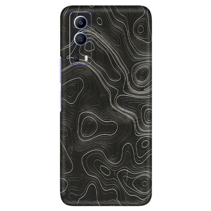 VIVO Z/V/X/T/U/S Series Phone Skins (All Models) - Abstract White Line Map - 3D Embossed Finish (L-269) Vivo V21e (5G)